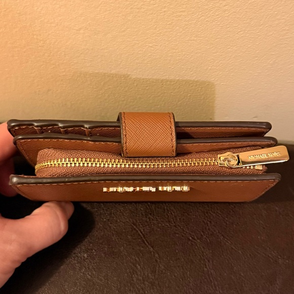 Michael Kors Brown Saffiano Leather Snap Wallet – Good Used - Picture 3 of 6